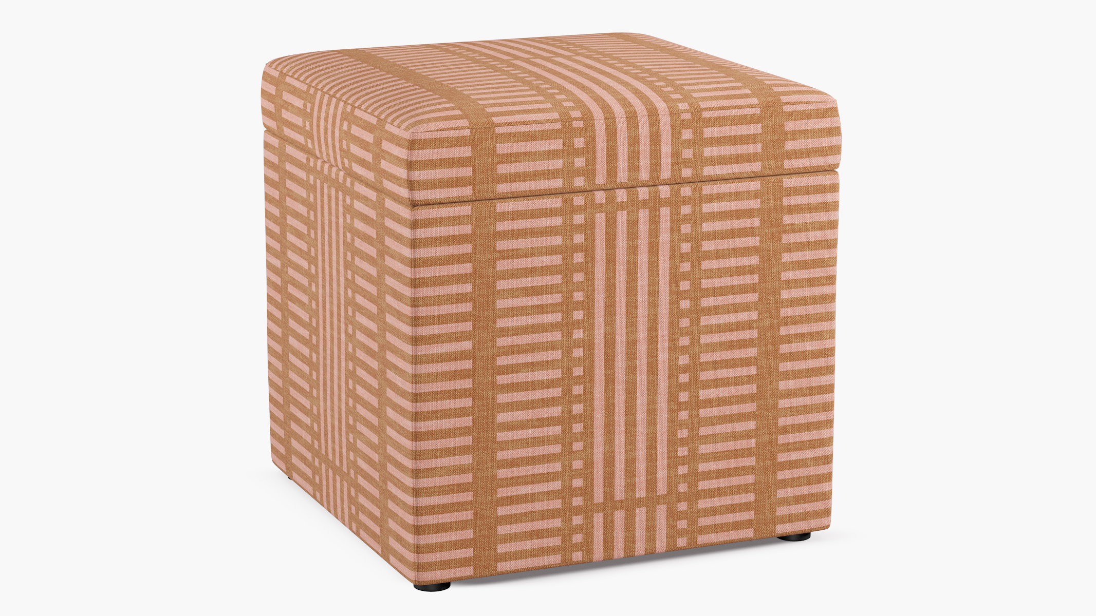 Pink Blocks Cube Storage Ottoman The Inside