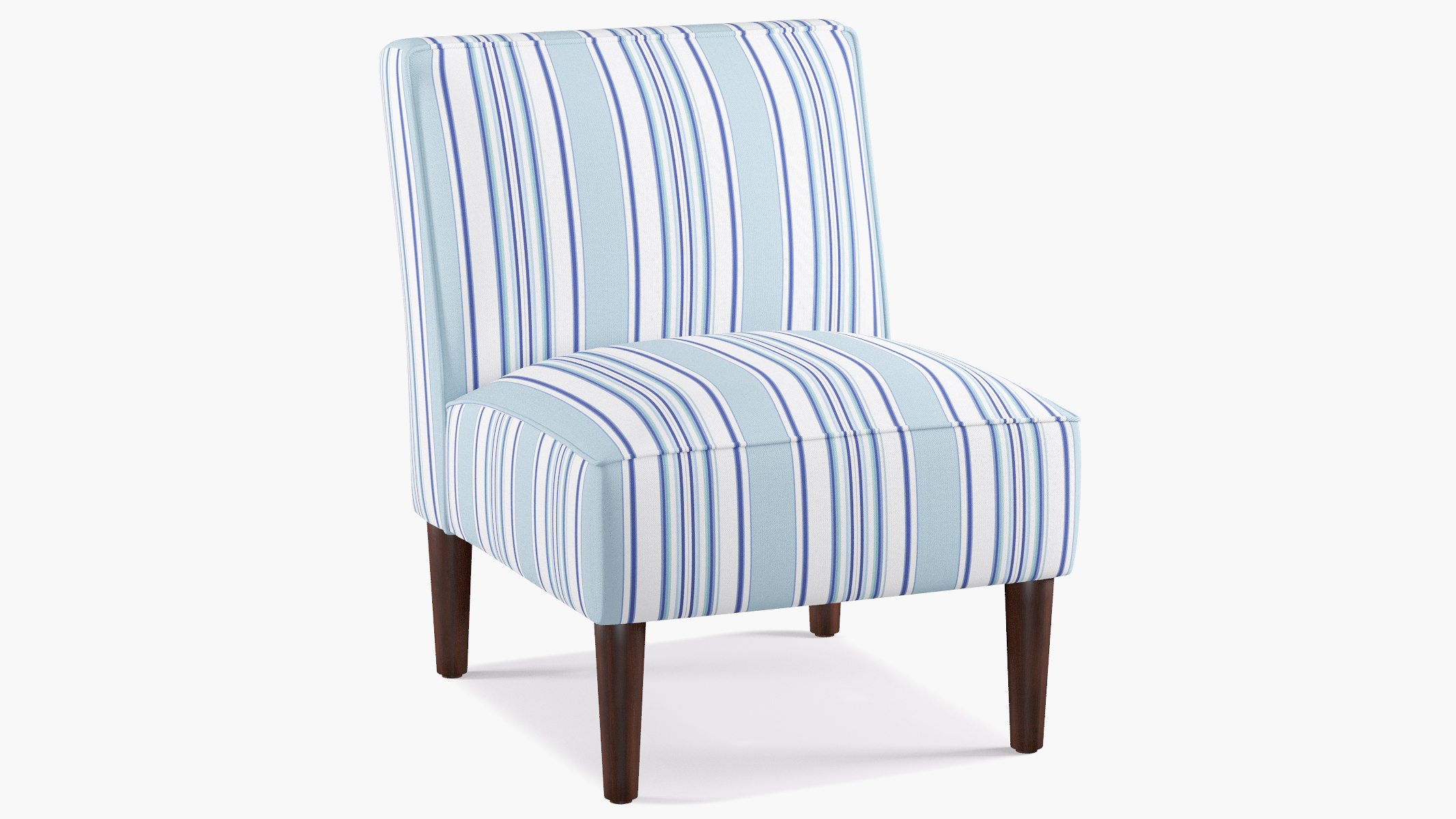 Porcelain Austin Stripe Upholstered Custom Slipper Chair The Inside