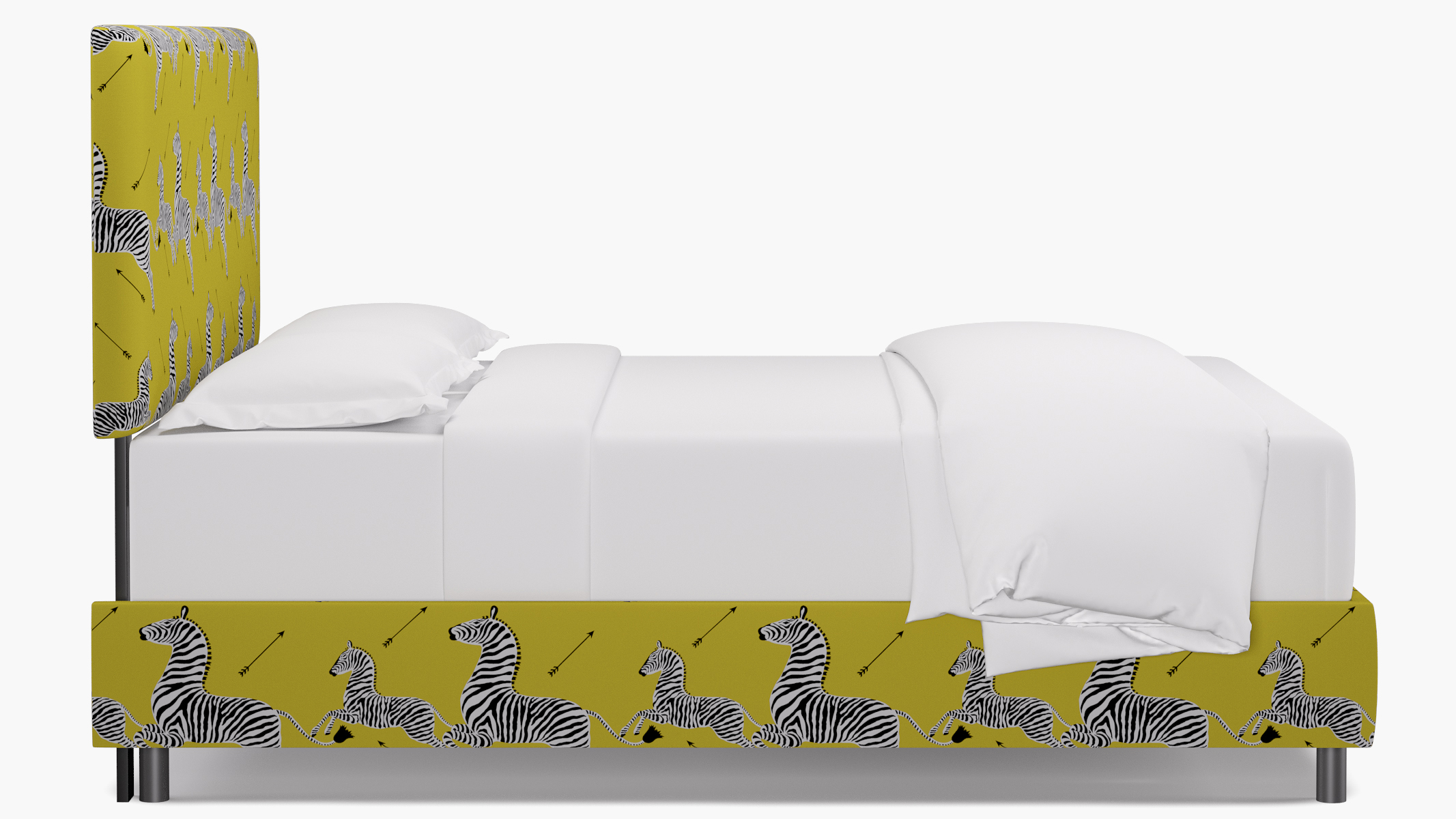 Yellow Zebra Square Back Bed Queen The Inside