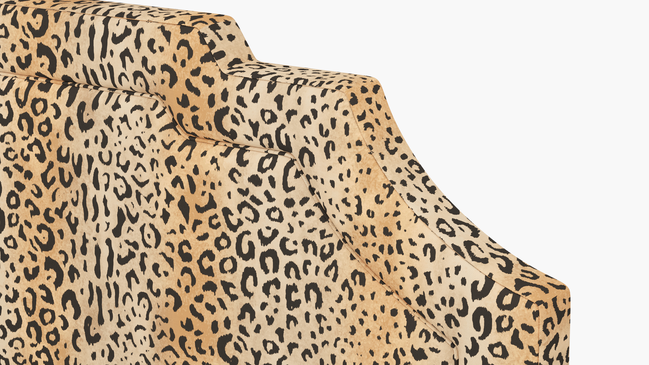 Leopard Upholstered Custom Art Deco Headboard King The Inside Furniture