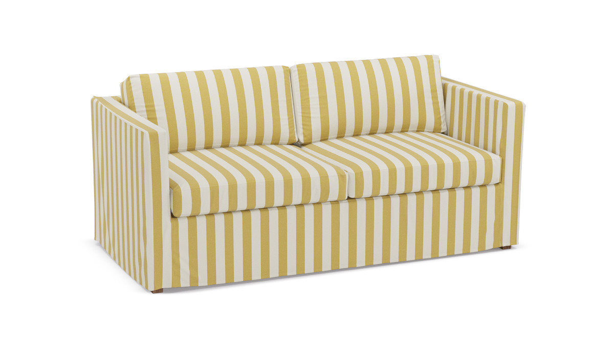 Citrine Cabana Stripe Slipcover Sofa The Inside