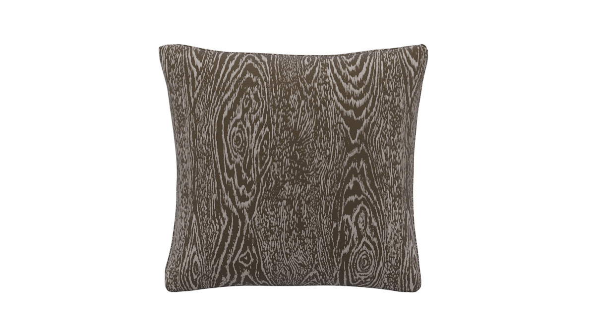 The Inside 20 Throw Pillow In Umber Faux Bois
