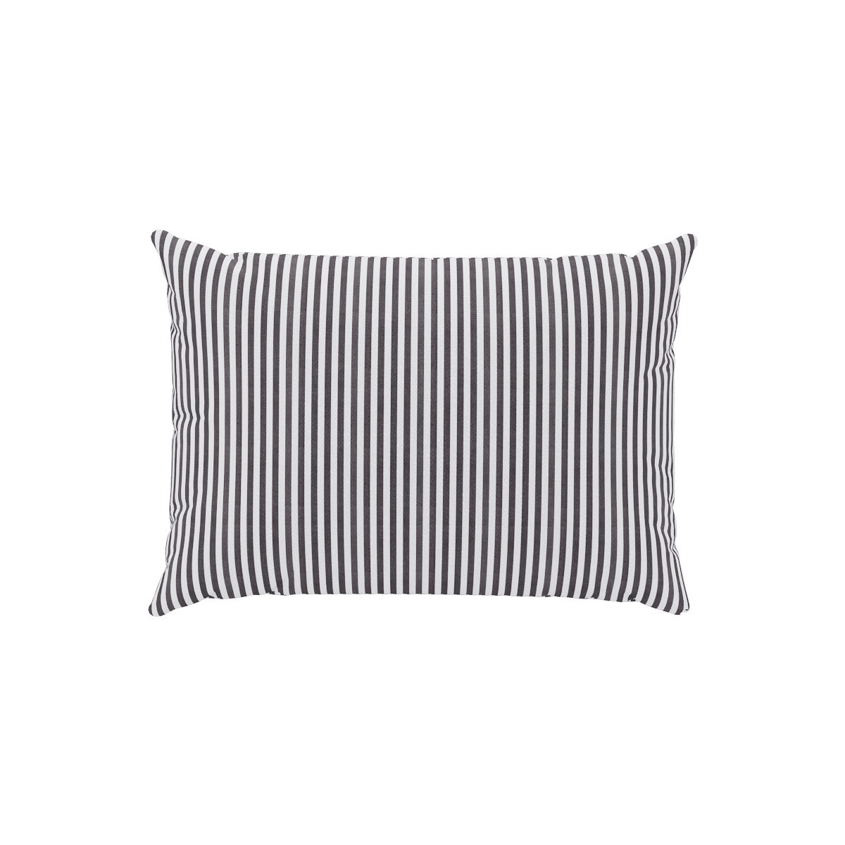 The Inside Outdoor 14 X 20 Lumbar Pillow In Black Ticking Stripe