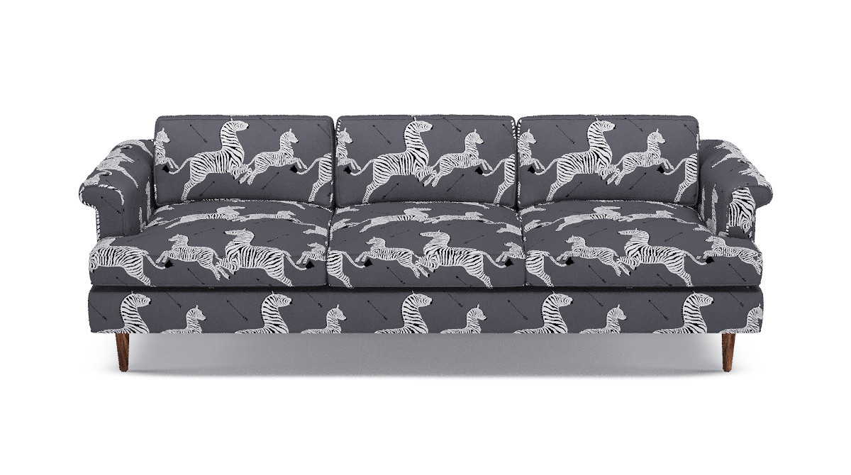 Slate Zebra MidCentury Sofa The Inside