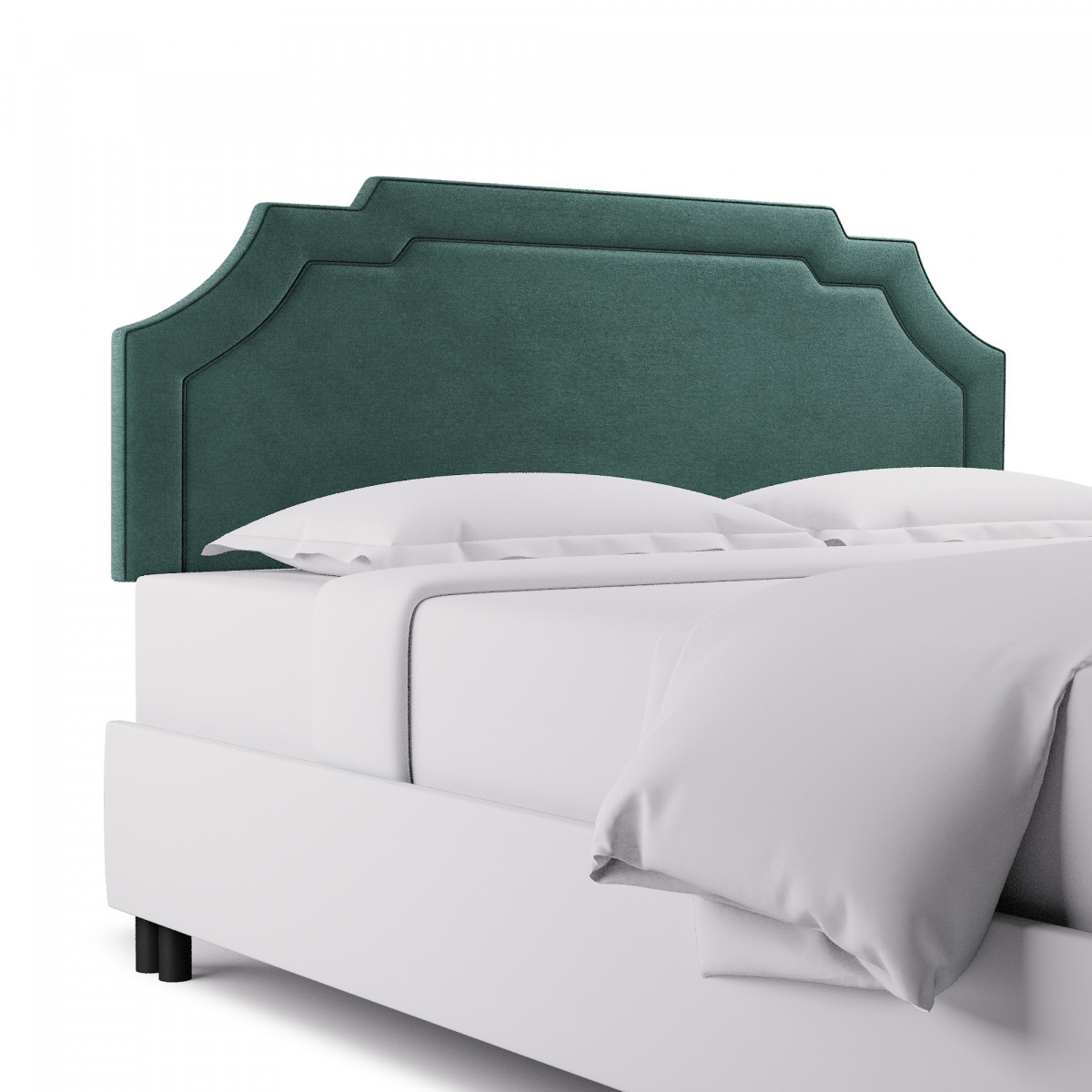 Aqua Velvet Art Deco Headboard King The Inside