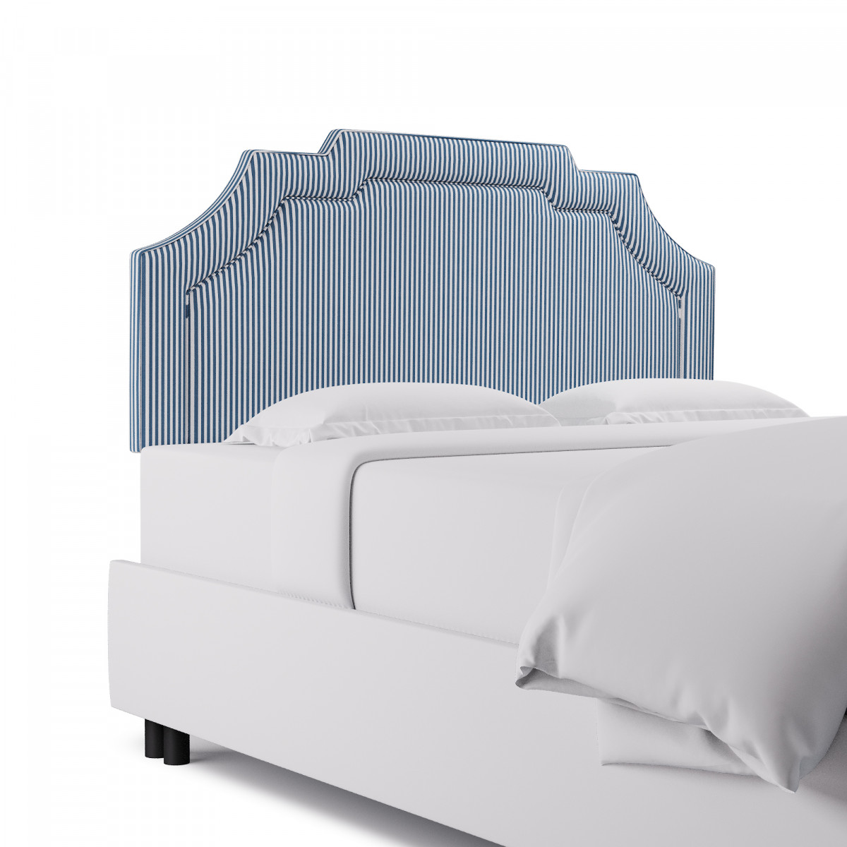 Azul Ticking Stripe Art Deco Headboard Queen The Inside