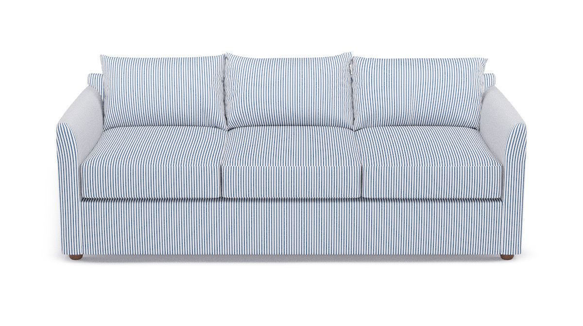 The Inside Tailored Sleeper Sofa In Azul Ticking Stripe