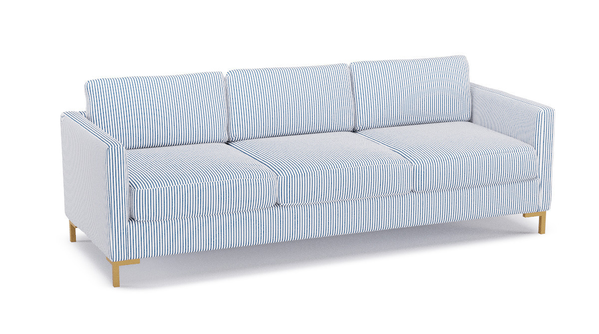 Azul Ticking Stripe Modern Sofa The Inside
