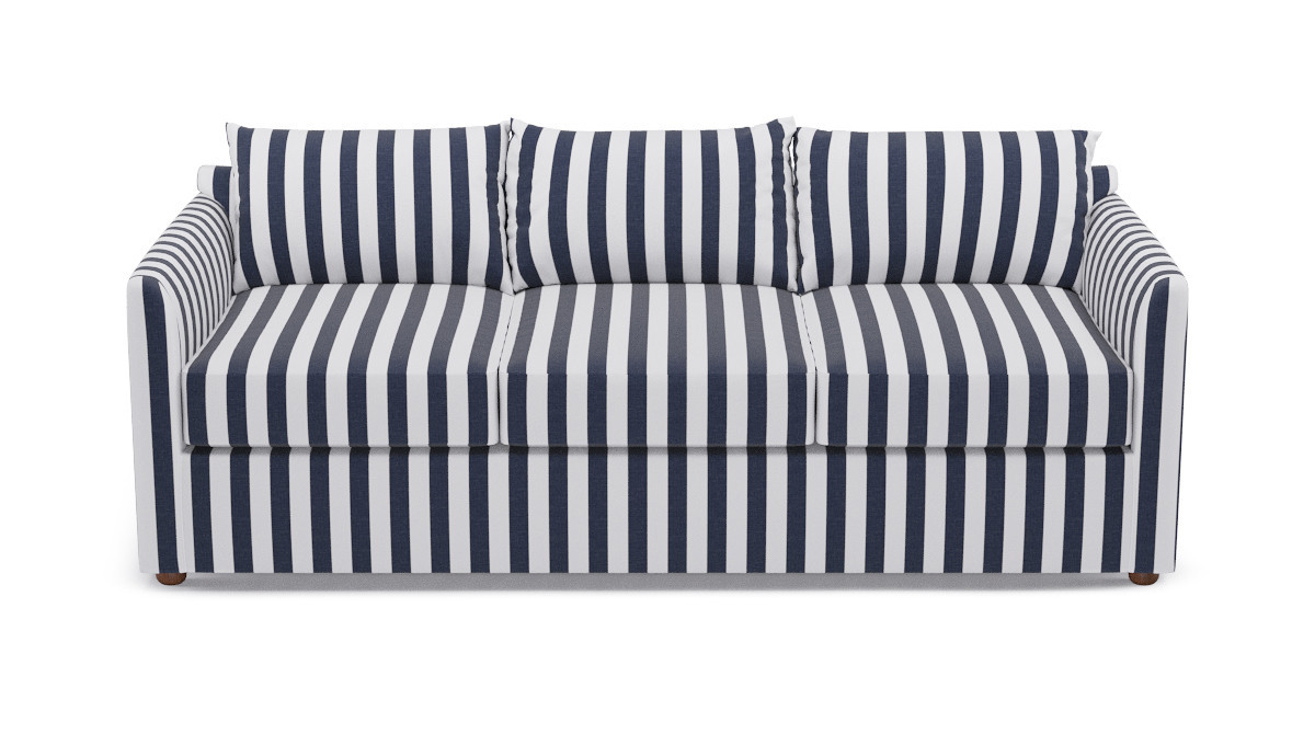 The Inside Tailored Sleeper Sofa In Navy Cabana Stripe